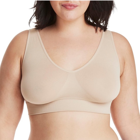 Hanes Women's Cozy Wireless Bra, Full-Coverage Pullover Bra, Seamless T-Shirt - Picture 1 of 3